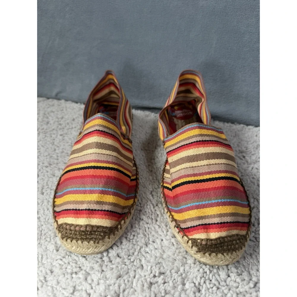 Diego's Authentic Red Striped Espadrilles Shoes Made In Spain Size 41/8‎ Boho